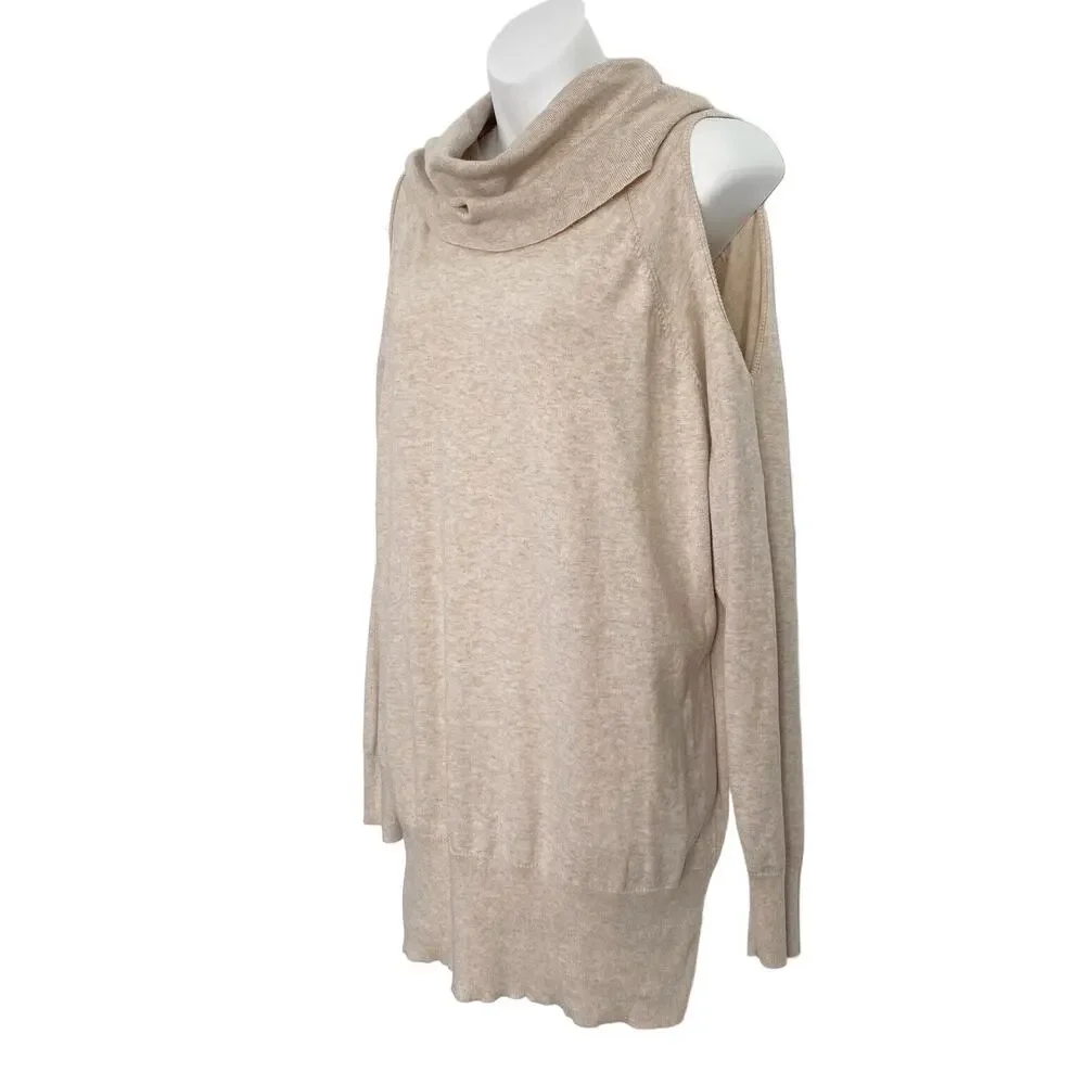 The Limited Sweater Womens Size Large Knit Top Cold shoulder dolman sleeve Tunic